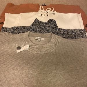 4 Madewell sweaters New! M